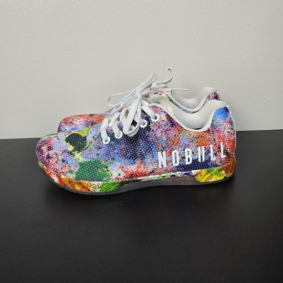 NOBULL Shoes Womens Size 8.5 Multi Color Pride All Over Print Gym Training - Picture 2 of 9